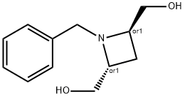 2,4-Azetidinedimethanol, 1-(phenylmethyl)-, (2R,4R)-rel- Structure