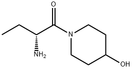 1-Butanone, 2-amino-1-(4-hydroxy-1-piperidinyl)-, (2R)- Structure