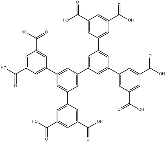 [1,1':3',1'':3'',1'''-Quaterphenyl]-3,3''',5,5'''-tetracarboxylic acid, 5',5''-bis(3,5-dicarboxyphenyl)- Structure