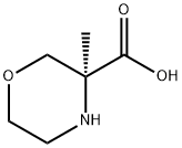 3-Morpholinecarboxylic acid, 3-methyl-, (3S)- Structure