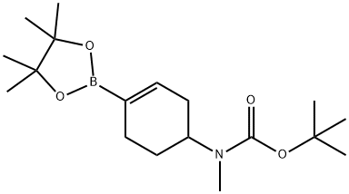 tert-butyl N-methyl-N-[4-(4,4,5,5-tetramethyl-1,3,2-dioxaborolan-2-yl)cyclohex-3-en-1-yl]carbamate 구조식 이미지