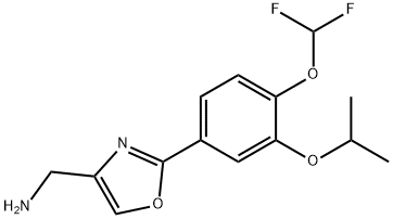 4-Oxazolemethanamine, 2-[4-(difluoromethoxy)-3-(1-methylethoxy)phenyl]- Structure