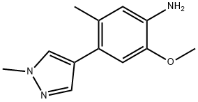 Benzenamine, 2-methoxy-5-methyl-4-(1-methyl-1H-pyrazol-4-yl)- 구조식 이미지