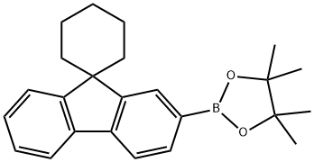 1,3,2-Dioxaborolane, 4,4,5,5-tetramethyl-2-(spiro[cyclohexane-1,9'-[9H]fluoren]-2'-yl)- Structure