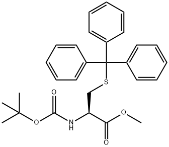 methyl (2R)-2-[(2-methylpropan-2-yl)oxycarbonylamino]-3-tritylsulfanylpropanoate 구조식 이미지