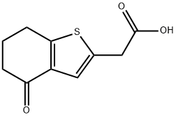 Benzo[b]thiophene-2-acetic acid, 4,5,6,7-tetrahydro-4-oxo- Structure