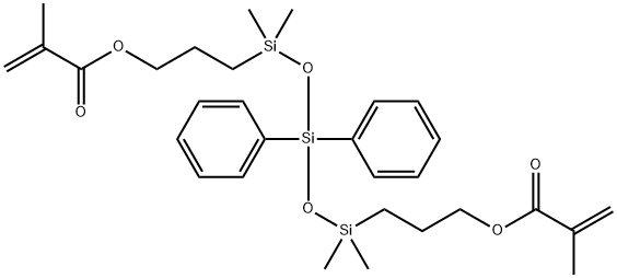 1,1'-[(1,1,5,5-Tetramethyl-3,3-diphenyl-1,5-trisiloxanediyl)di-3,1-propanediyl] 2-methyl-2-propenoate Structure