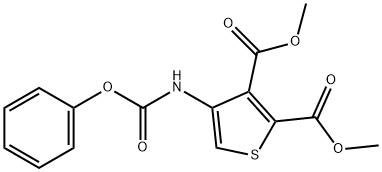 2,3-Thiophenedicarboxylic acid, 4-[(phenoxycarbonyl)amino]-, 2,3-dimethyl ester 구조식 이미지