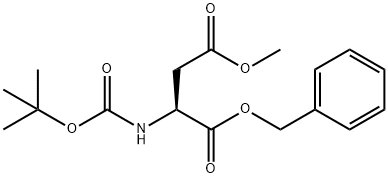 1-benzyl 4-methyl (2S)-2-{[(tert-butoxy)carbonyl]amino}butanedioate Structure