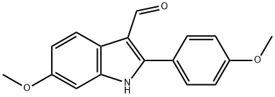 1H-Indole-3-carboxaldehyde, 6-methoxy-2-(4-methoxyphenyl)- Structure