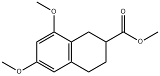 2-Naphthalenecarboxylic acid, 1,2,3,4-tetrahydro-6,8-dimethoxy-, methyl ester Structure