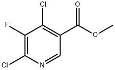 3-Pyridinecarboxylic acid, 4,6-dichloro-5-fluoro-, methyl ester Structure