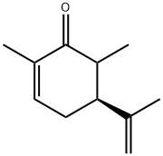2-Cyclohexen-1-one, 2,6-dimethyl-5-(1-methylethenyl)-, (5S)- 구조식 이미지