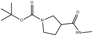 1-Pyrrolidinecarboxylic acid, 3-[(methylamino)carbonyl]-, 1,1-dimethylethyl ester Structure