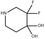 4,4-Piperidinediol, 3,3-difluoro- Structure