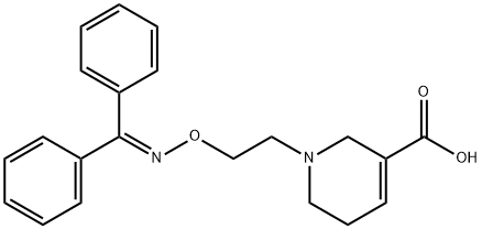 3-Pyridinecarboxylic acid, 1-[2-[[(diphenylmethylene)amino]oxy]ethyl]-1,2,5,6-tetrahydro- Structure