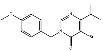 4(3H)-Pyrimidinone, 5-bromo-6-(difluoromethyl)-3-[(4-methoxyphenyl)methyl]- 구조식 이미지