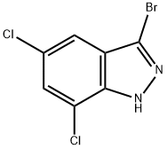3-bromo-5,7-dichloro-1H-indazole Structure