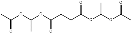 Butanedioic acid, 1,4-bis[1-(acetyloxy)ethyl]ester 구조식 이미지