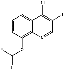 4-Chloro-8-(difluoromethoxy)-3-iodoquinoline Structure