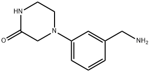 2-Piperazinone, 4-[3-(aminomethyl)phenyl]- Structure