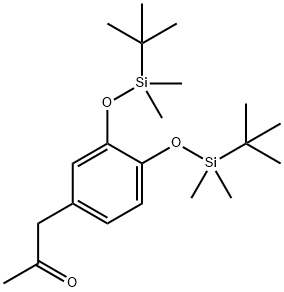 2-Propanone, 1-[3,4-bis[[(1,1-dimethylethyl)dimethylsilyl]oxy]phenyl]- 구조식 이미지