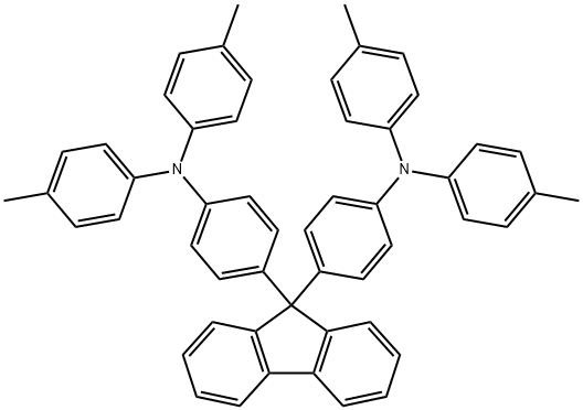 4,4'-(9H -fluoren-9-ylidene)bis[N,N-bis(4-methylphenyl)- benzenamine 구조식 이미지