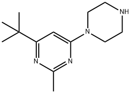 Pyrimidine, 4-(1,1-dimethylethyl)-2-methyl-6-(1-piperazinyl)- 구조식 이미지