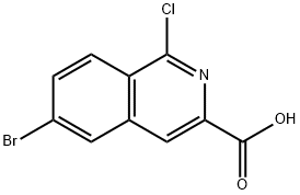 3-Isoquinolinecarboxylic acid, 6-bromo-1-chloro- Structure