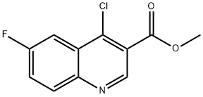 3-Quinolinecarboxylic acid, 4-chloro-6-fluoro-, methyl ester Structure