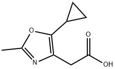 4-Oxazoleacetic acid, 5-cyclopropyl-2-methyl- Structure