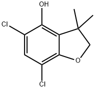 4-Benzofuranol, 5,7-dichloro-2,3-dihydro-3,3-dimethyl- Structure