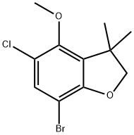 Benzofuran, 7-bromo-5-chloro-2,3-dihydro-4-methoxy-3,3-dimethyl- Structure