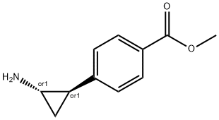 Benzoic acid, 4-[(1R,2S)-2-aminocyclopropyl]-, methyl ester 구조식 이미지