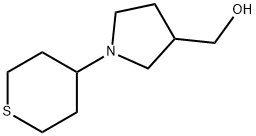 3-Pyrrolidinemethanol, 1-(tetrahydro-2H-thiopyran-4-yl)- Structure