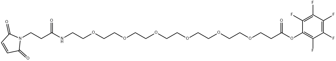 Maleimide-NH-PEG6-CH2CH2COOPFP Ester 구조식 이미지