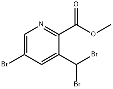 2-Pyridinecarboxylic acid, 5-bromo-3-(dibromomethyl)-, methyl ester Structure