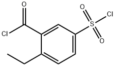 Benzoyl chloride, 5-(chlorosulfonyl)-2-ethyl- Structure