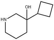 3-Piperidinol, 3-cyclobutyl- Structure