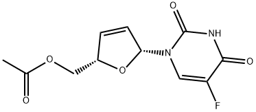 5'-O-Acetyl-2',3'-dideoxy-2',3'-didehydro-5-fluoro-uridine Structure