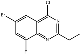 6-Bromo-4-chloro-2-ethyl-8-fluoroquinazoline Structure