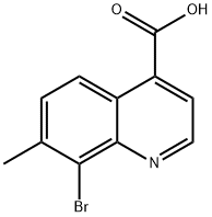 4-Quinolinecarboxylic acid, 8-bromo-7-methyl- 구조식 이미지