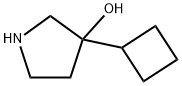 3-Pyrrolidinol, 3-cyclobutyl- Structure