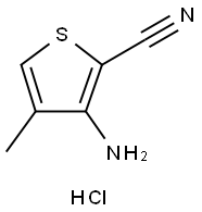 2-Thiophenecarbonitrile, 3-amino-4-methyl-, hydrochloride (1:1) Structure