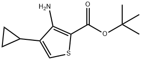 2-Thiophenecarboxylic acid, 3-amino-4-cyclopropyl-, 1,1-dimethylethyl ester 구조식 이미지