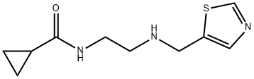 Cyclopropanecarboxamide, N-[2-[(5-thiazolylmethyl)amino]ethyl]- Structure