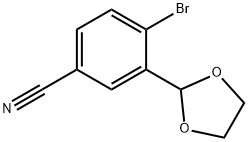 Benzonitrile, 4-bromo-3-(1,3-dioxolan-2-yl)- 구조식 이미지