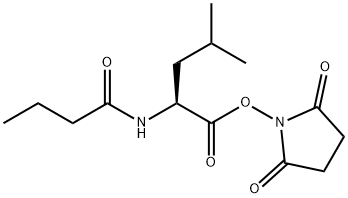 L-Leucine, N-(1-oxobutyl)-, 2,5-dioxo-1-pyrrolidinyl ester Structure