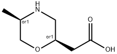 2-Morpholineacetic acid, 5-methyl-, (2R,5R)-rel- Structure