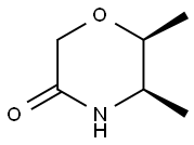 3-Morpholinone, 5,6-dimethyl-, (5R,6S)- Structure